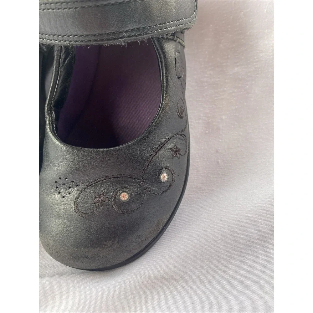 Clarks Breeanjo Children Mary Jane Black Light Up Leather Casual Flats Size 7.5